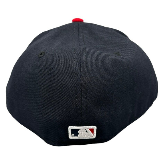 New Era 59Fifty MLB Atlanta‎ Braves Low Profile Navy Fitted Men's Hat Sz 8 - Picture 7 of 8